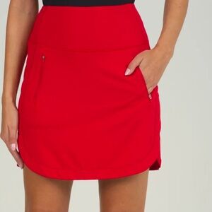 IBKUL Red Golf Skort with pockets